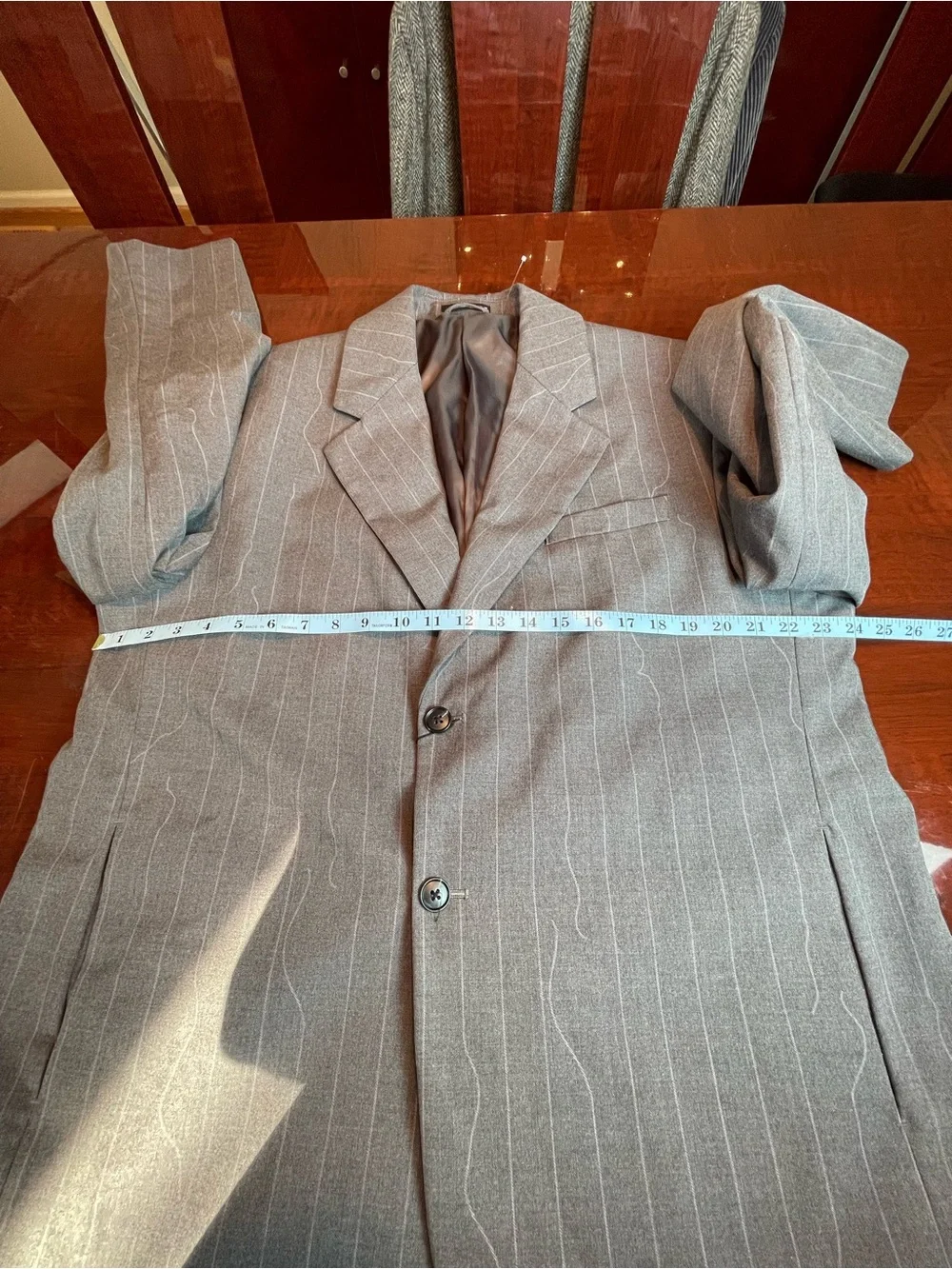 NWT ZARA Grey Pinstripe Oversized Blazer Jacket Size USA 42 EUR 52 Quiet Luxury